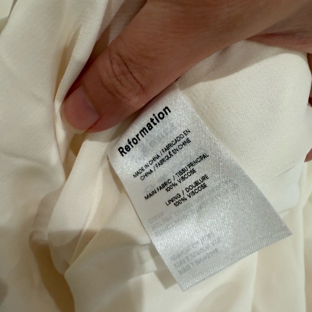Reformation Nikita dress in ivory NWT - Picture 7 of 7